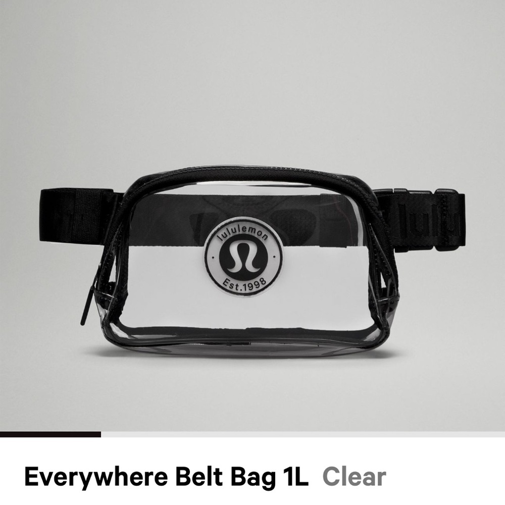 Lululemon | belt bag | clear